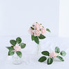 24 Pcs | 2inch Rose Gold/Blush Foam Rose With Stem And Leaves - 16 Colors