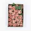 24 Roses | 2inch Dusty Rose Artificial Foam Rose With Stem And Leaves - 16 Colors