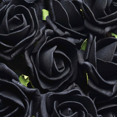 24 Roses | 2inch Artificial Foam Rose With Stem And Leaves - 16 Colors#whtbkgd