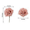 24 Roses 5inch Dusty Rose Artificial Foam Rose With Stems And Leaves 16 Colors