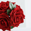 24 Roses 5inch Red Artificial Foam Rose With Stems And Leaves16 Colors#whtbkgd