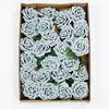 24 Roses 5inch Silver Artificial Foam Rose With Stems And Leaves 16 Colors