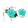 24 Roses 5inch Turquoise Artificial Foam Rose With Stems And Leaves 16 Colors