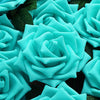 24 Roses 5inch Turquoise Artificial Foam Rose With Stems And Leaves 16 Colors