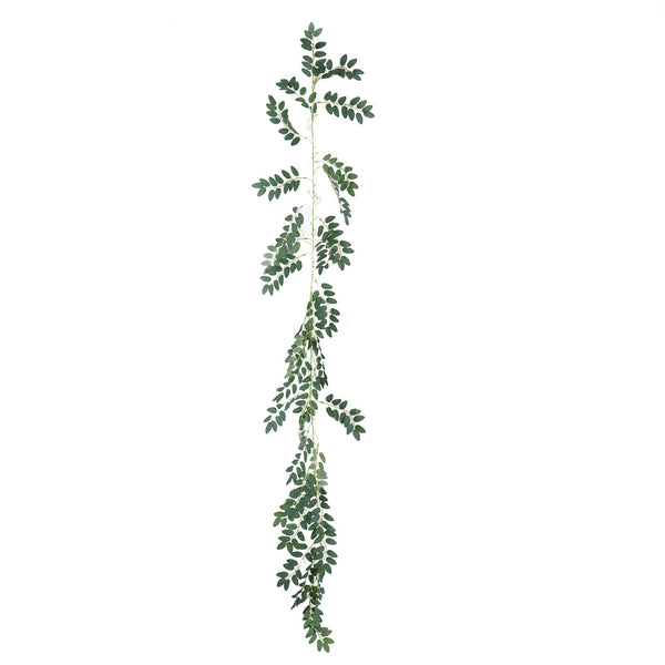 6 Feet | Honey Locust Artificial Leaf Garland - 2 pack