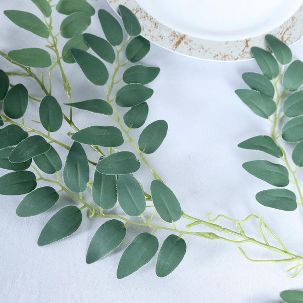 6 Feet | Honey Locust Artificial Leaf Garland - 2 pack