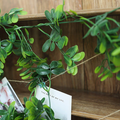 8 FT Green Artificial Boxwood Leaf Garland