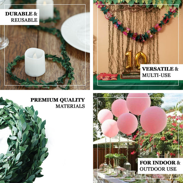 18FT Mini Leaf Garland, DIY Wired Artificial Vine Greenery Garland