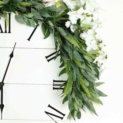 4 FT | Real Touch Willow & Frond Leaves Green Artificial Garland