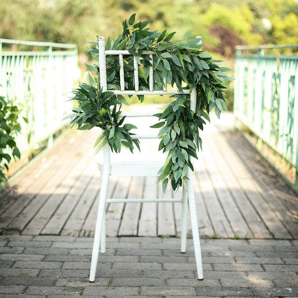 4 FT | Real Touch Willow & Frond Leaves Green Artificial Garland