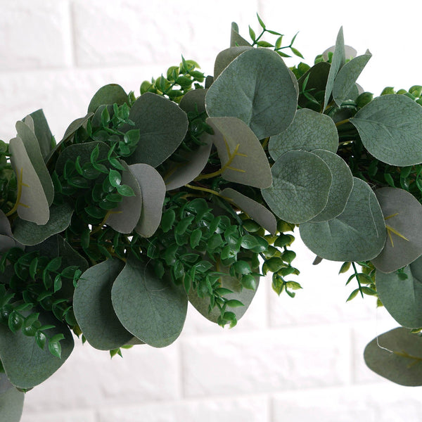 3 Feet | Real Touch Eucalyptus & Boxwood Leaves Green Artificial Garland Vines