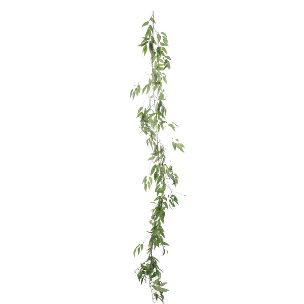 5 FT | Real Touch Willow Green Leaves Artificial Garland Vines