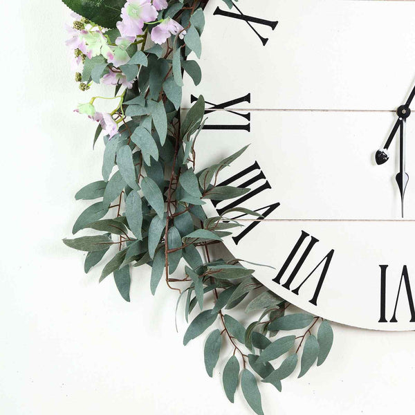 5 FT | Real Touch Willow Frosted Green Leaves Artificial Garland Vines