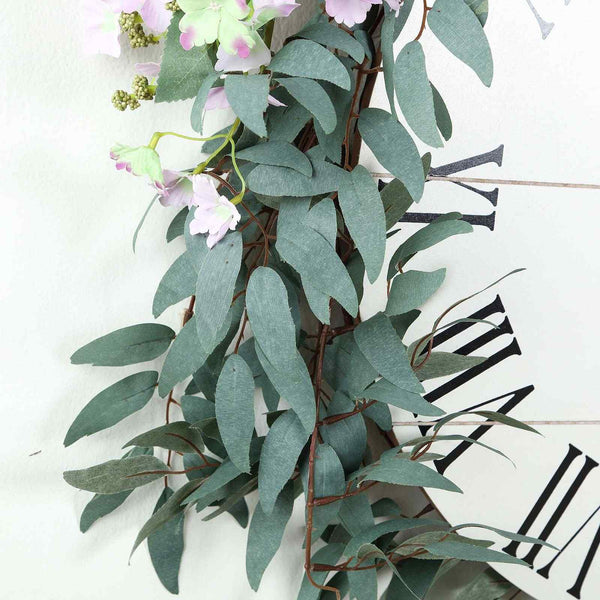 5 FT | Real Touch Willow Frosted Green Leaves Artificial Garland Vines