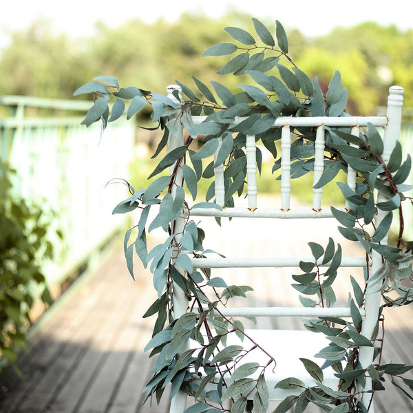 5 FT | Real Touch Willow Frosted Green Leaves Artificial Garland Vines