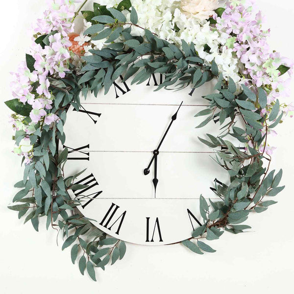 5 FT | Real Touch Willow Frosted Green Leaves Artificial Garland Vines