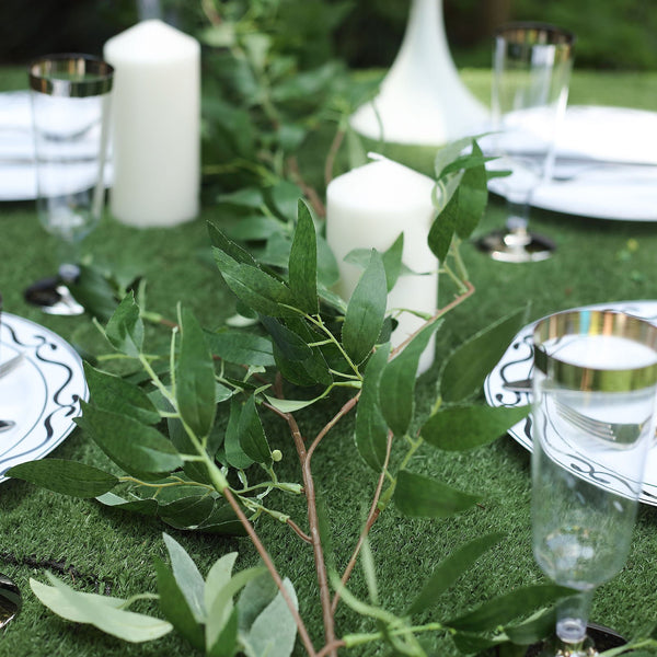 5 FT | Real Touch Willow Green Leaves Artificial Garland Vines