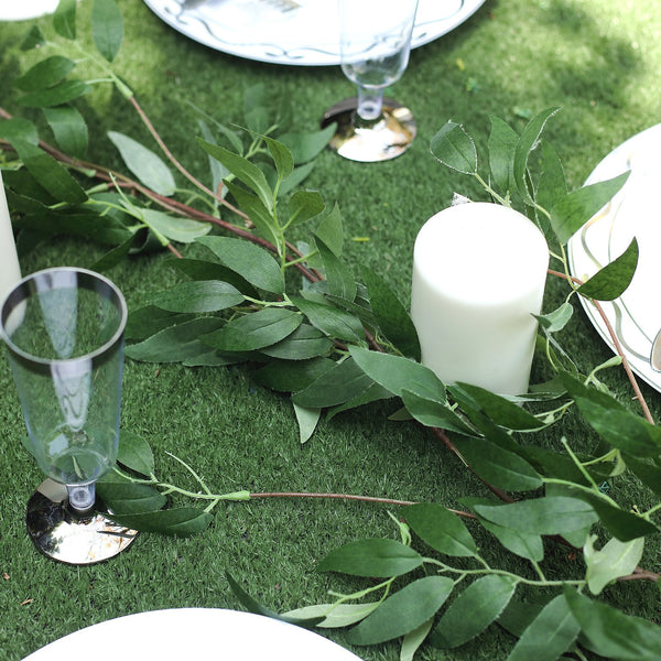 5 FT | Real Touch Willow Green Leaves Artificial Garland Vines