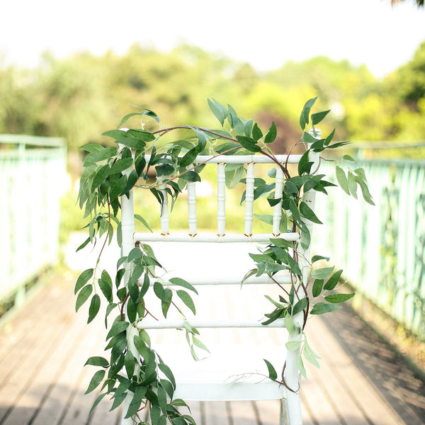 5 FT | Real Touch Willow Green Leaves Artificial Garland Vines