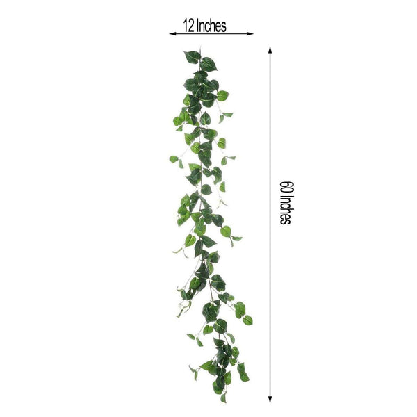 5 FT | Real Touch Green Poplar Leaves Artificial Garland Vines