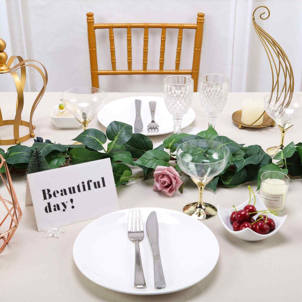 5 FT | Real Touch Green Poplar Leaves Artificial Garland Vines