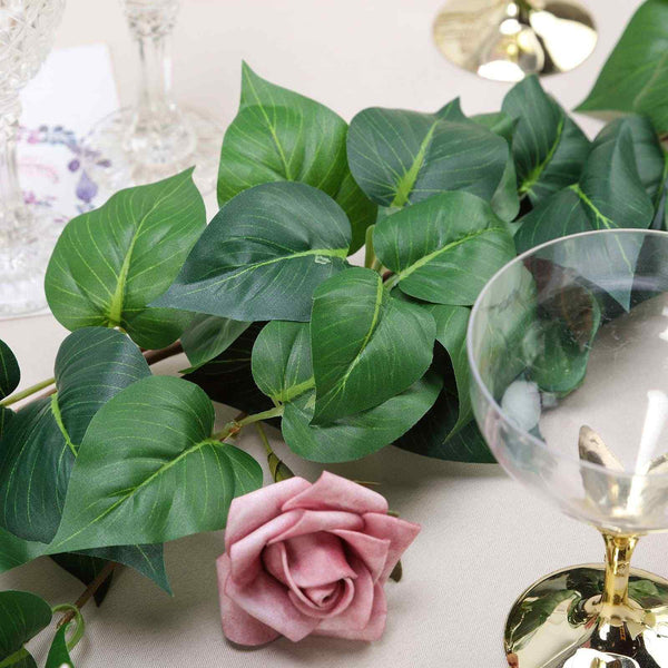 5 FT | Real Touch Green Poplar Leaves Artificial Garland Vines