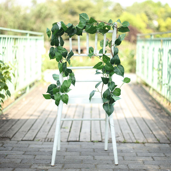 5 FT | Real Touch Green Poplar Leaves Artificial Garland Vines