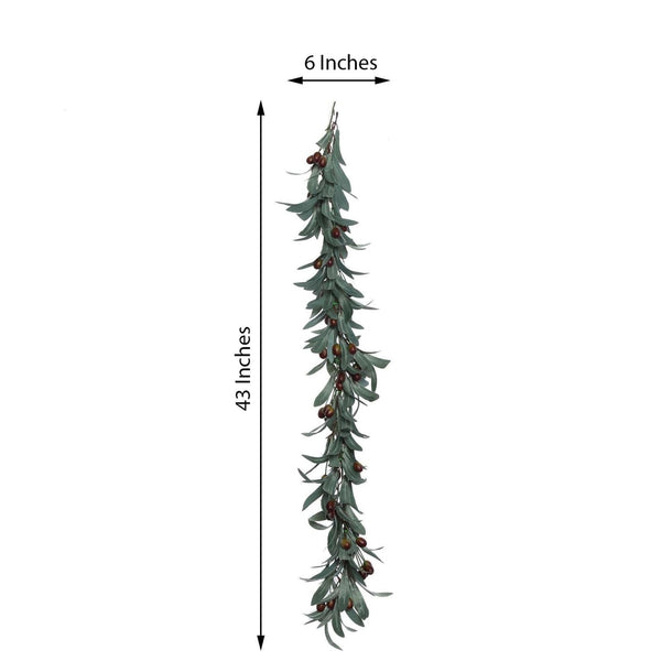 Faux Olive Branch, Artificial Greenery Garland