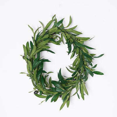 æ— 73 Inch Artificial Olive Leaf Vines Olive Branch Greenery Garland for  Front Door Wedding Wall Home Decor
