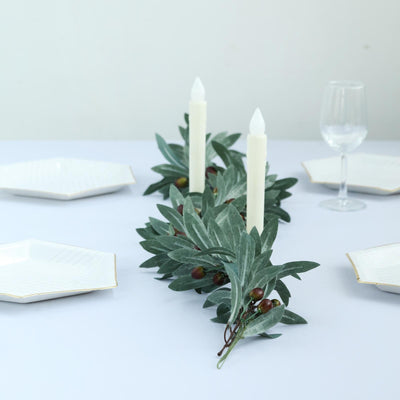 Faux Olive Branch, Artificial Greenery Garland
