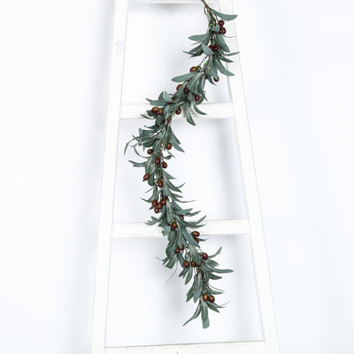 Faux Olive Branch, Artificial Greenery Garland