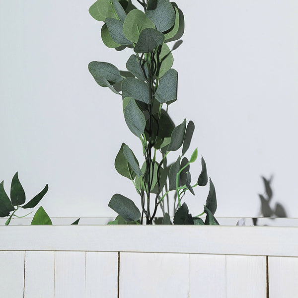 Frosted Green Garland, Greenery Garland, Faux Eucalyptus Garland