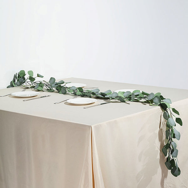 Frosted Green Garland, Greenery Garland, Faux Eucalyptus Garland
