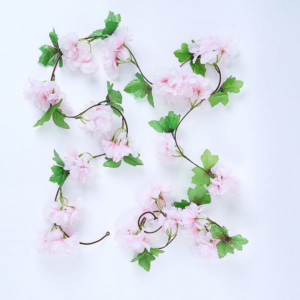 Artificial Cherry Blossom, Silk Flower Garland, Hanging Vines