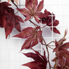 6 FT Artificial Maple Leaf Garland, Thanksgiving Decor - Burgundy