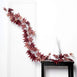 6 FT Artificial Maple Leaf Garland, Thanksgiving Decor - Burgundy