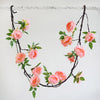 6 ft | Pink | Silk Peony Garland | Bendable Wire Vines | Artificial Flower Garlands with Leaves