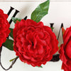 6 ft | Red | Silk Peony Garland | Bendable Wire Vines | Artificial Flower Garlands with Leaves#whtbkgd