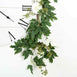 6 ft | White | 7 Flowers | Silk Peony Garland | Bendable Wire Vines | Artificial Flower Garlands with Seeds and Leaves