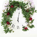 6 ft | Burgundy | 7 Flowers | Silk Peony Garland | Bendable Wire Vines | Artificial Flower Garlands with Seeds and Leaves