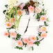 6 ft | Pink | Silk Rose Garland | Bendable Wire Vines | Artificial Flower Garlands with Leaves