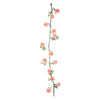 6 ft | Pink | Silk Rose Garland | Bendable Wire Vines | Artificial Flower Garlands with Leaves