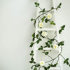 6FT Long Cream Real Touch Rose Garland With 5 Big Roses, Wedding Garland Centerpiece