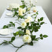 6FT Long Cream Real Touch Rose Garland With 5 Big Roses, Wedding Garland Centerpiece