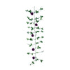 6FT Long Purple Real Touch Rose Garland With 5 Big Roses, Wedding Garland Centerpiece