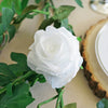 6FT Long White Real Touch Rose Garland With 5 Big Roses, Wedding Garland Centerpiece#whtbkgd
