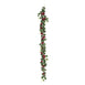 6 ft | Burgundy | 20 Flowers | UV Protected Silk Rose Garland | Bendable Wire Vines | Artificial Flower Garlands with Leaves