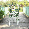 6 ft | Pink | 20 Flowers | UV Protected Silk Rose Garland | Bendable Wire Vines | Artificial Flower Garlands with Leaves