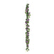 6 ft | Purple | 20 Flowers | UV Protected Silk Rose Garland | Bendable Wire Vines | Artificial Flower Garlands with Leaves