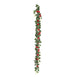 6 ft | Red | 20 Flowers | UV Protected Silk Rose Garland | Bendable Wire Vines | Artificial Flower Garlands with Leaves